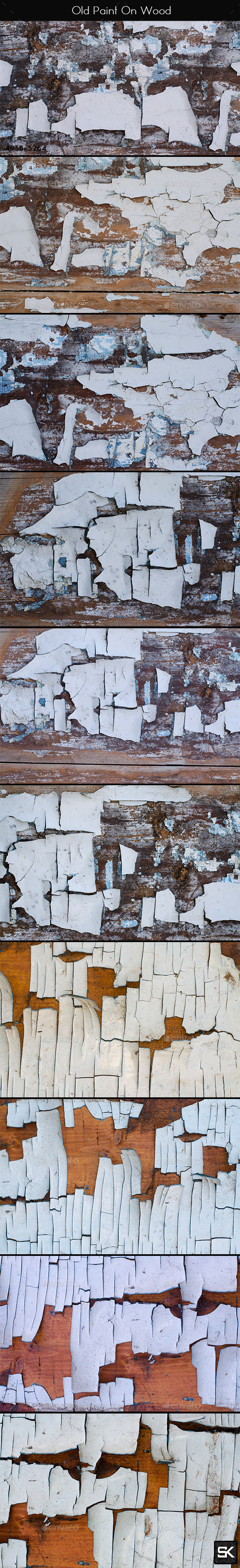 Old Paint On Wood - Wood Textures