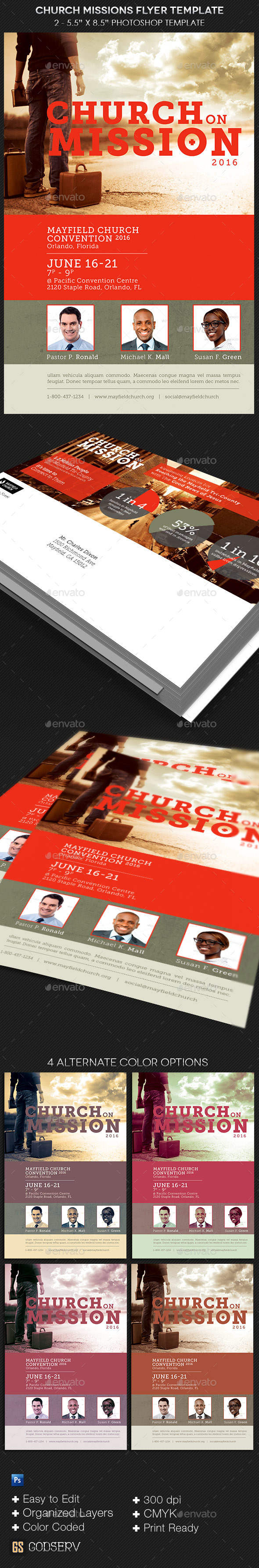 Church Missions Flyer Template - Church Flyers