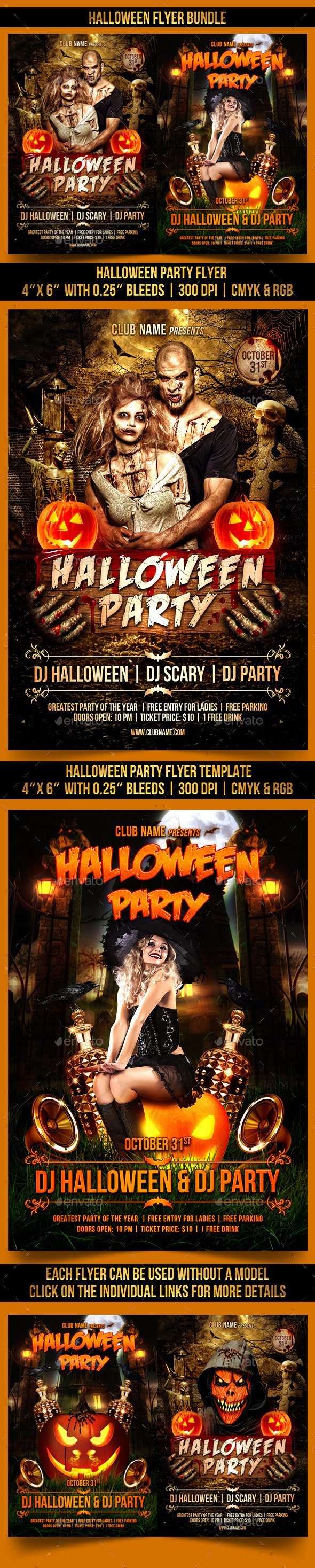 Halloween Flyer Bundle - Clubs & Parties Events