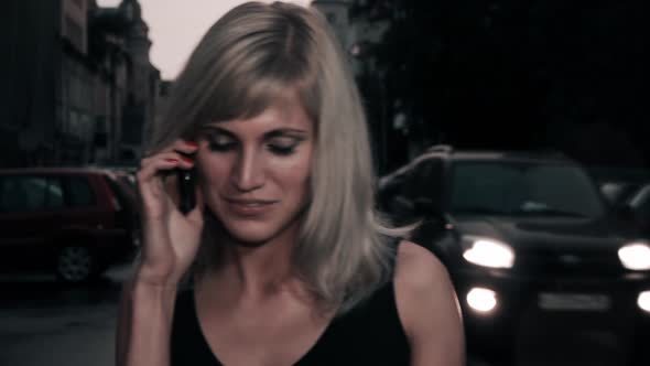 Beautiful Blonde Answers the Phone