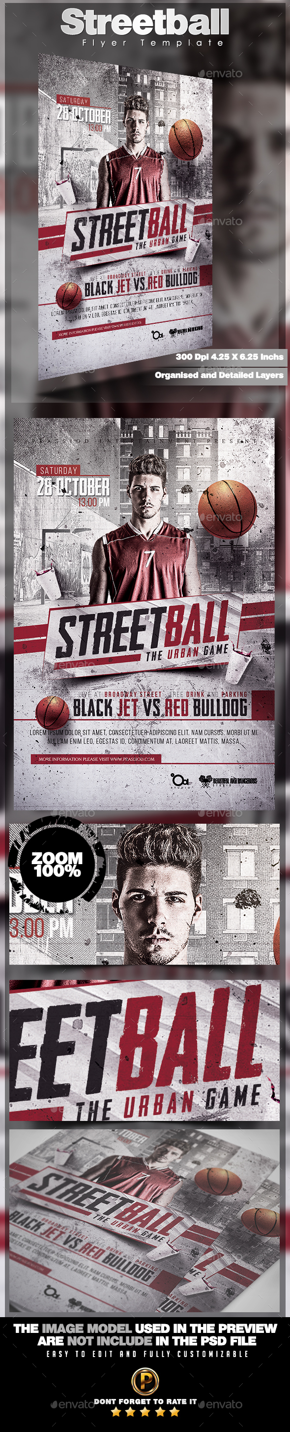 Streetball Flyer Template - Sports Events