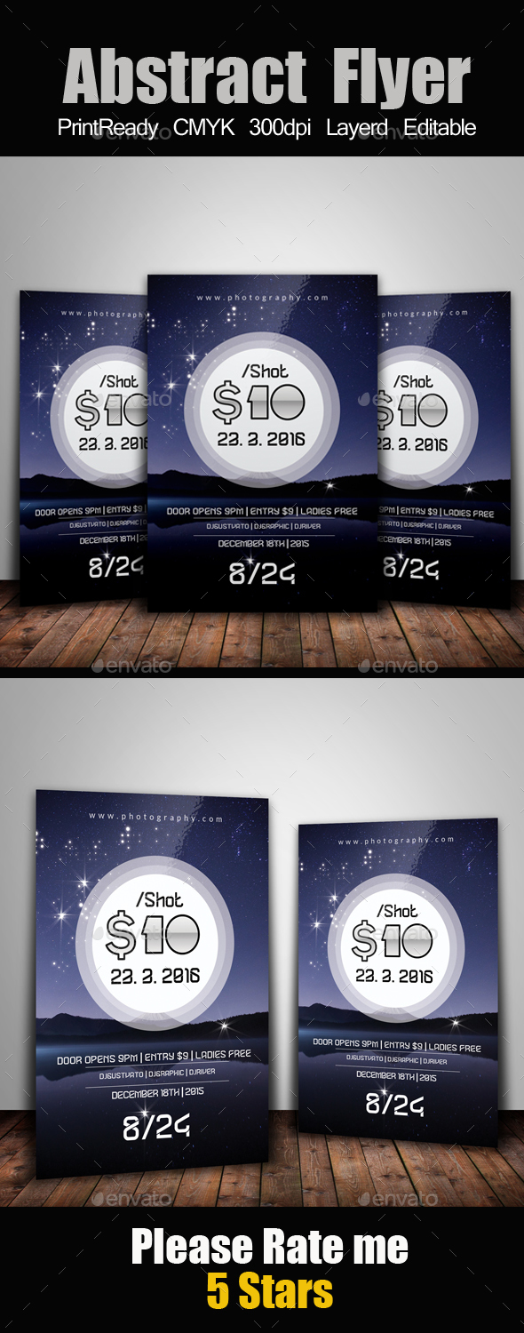Abstract Flyer Template - Clubs & Parties Events