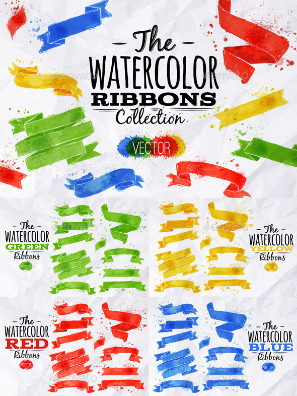 Watercolor Ribbons - Miscellaneous Conceptual