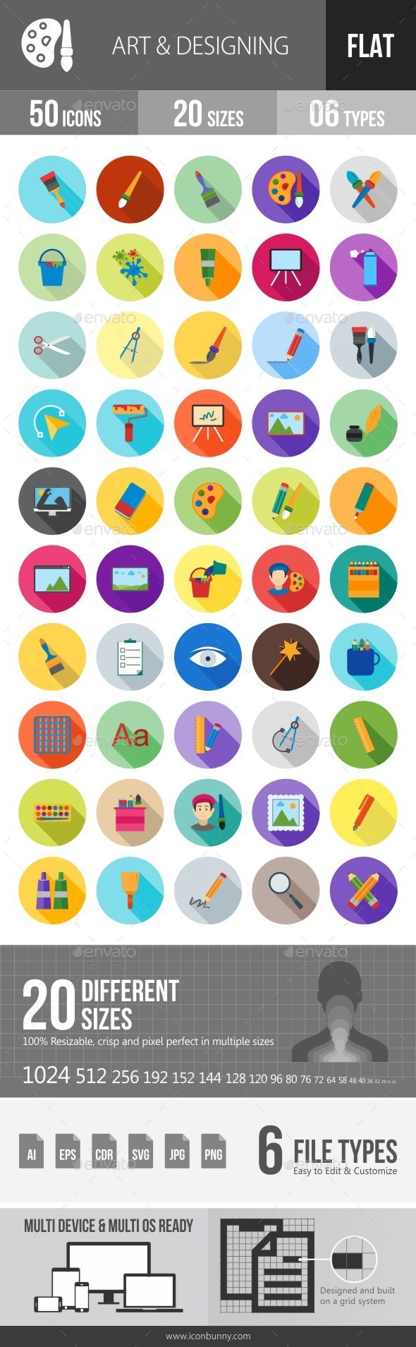 Art & Designing Flat Shadowed Icons - Icons