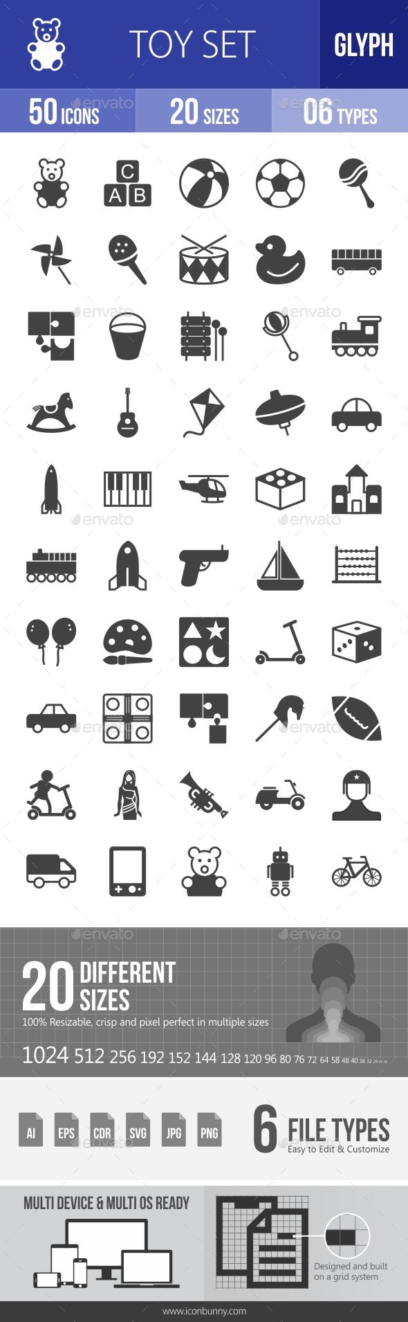 Toys Glyph Icons - Icons