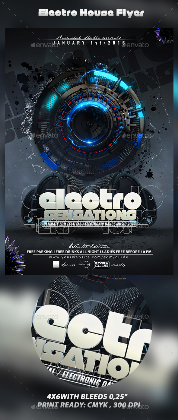 Electro House Flyer - Events Flyers
