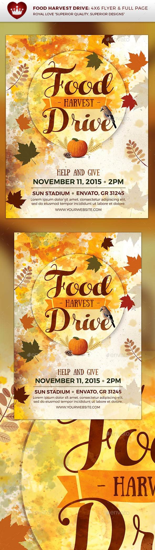 Food Harvest Drive Flyer - Flyers Print Templates