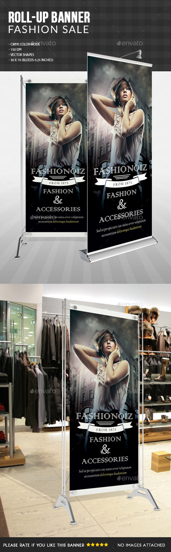 Fashion Sale Roll Up Banner - Signage Print Templates