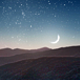 Setting Moon Over The Mountains - VideoHive Item for Sale