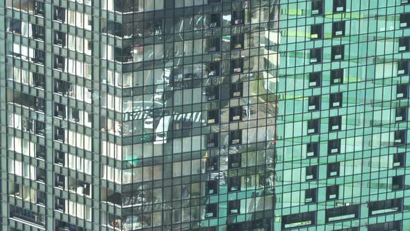 Building Glass Mirror Reflections