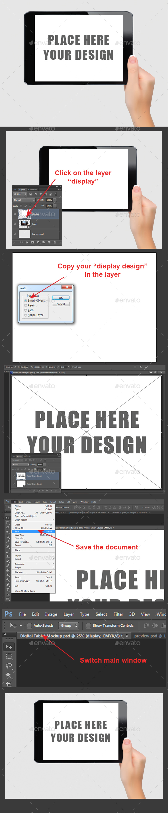 Digital Tablet Mockup - Mobile Displays
