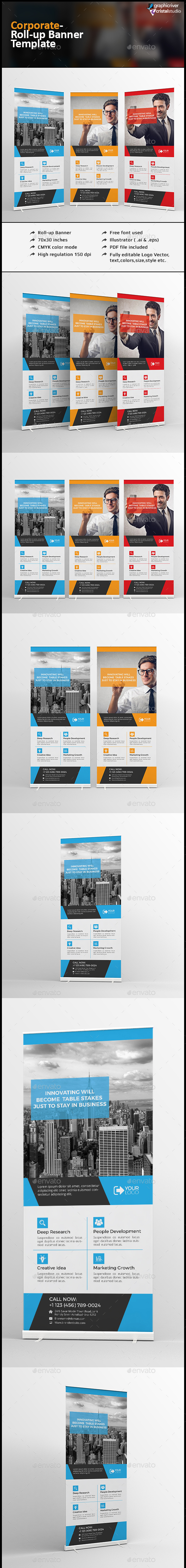Corporate Roll-up Banner - Signage Print Templates