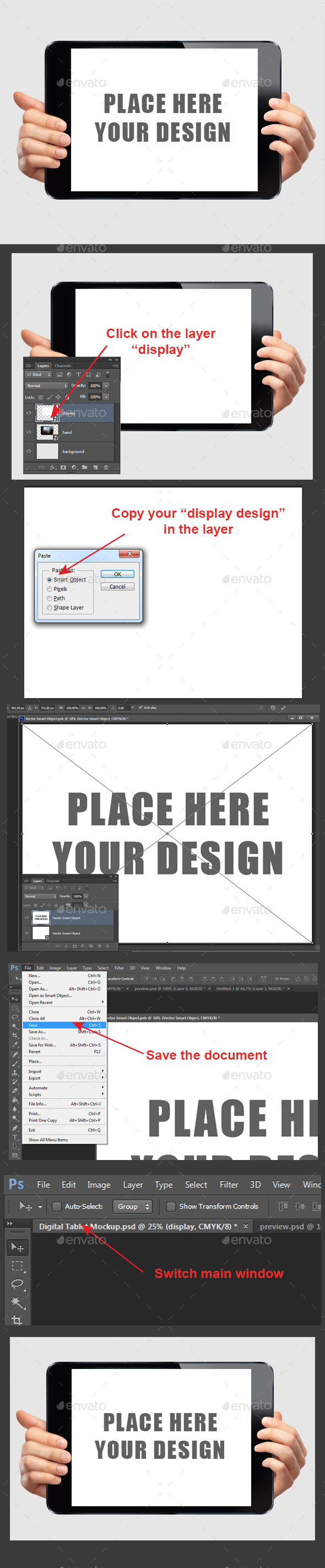 Digital Tablet Mockup - Mobile Displays