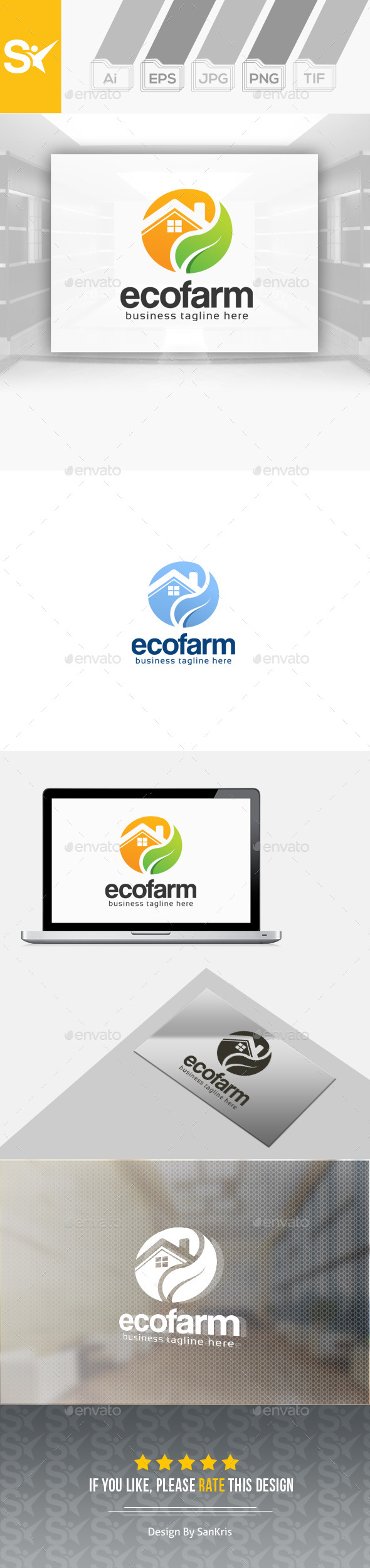 Eco Farm Logo - Symbols Logo Templates