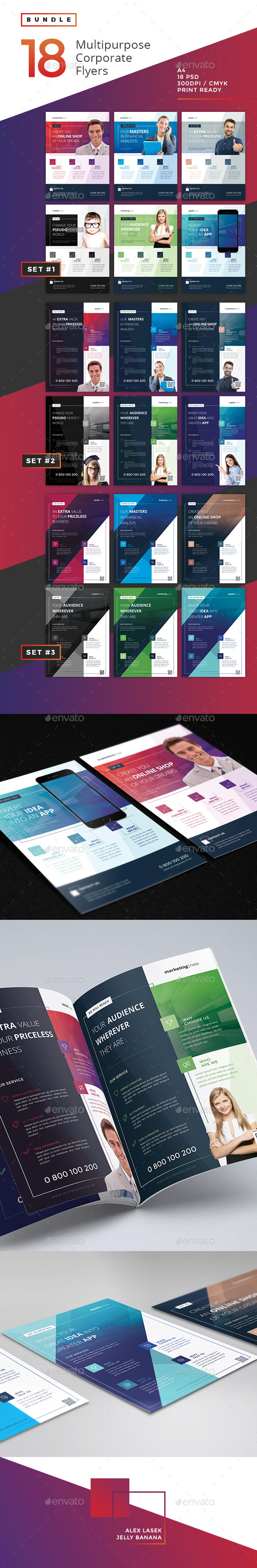 Corporate Flyer Bundle 1 - 18PSD - Corporate Flyers