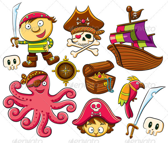 Pirate Collection Set - Characters Vectors