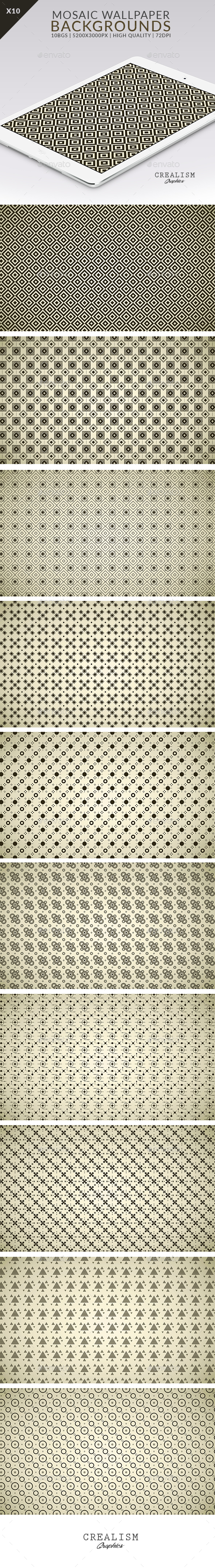 10 Mosaic | Minimal Backgrounds - Backgrounds Graphics