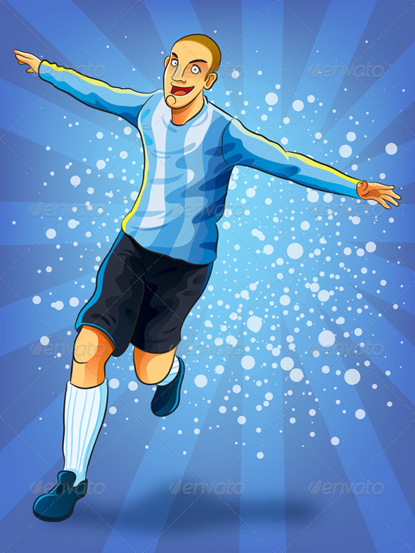 Soccer Player Celebrating Goal - Sports/Activity Conceptual