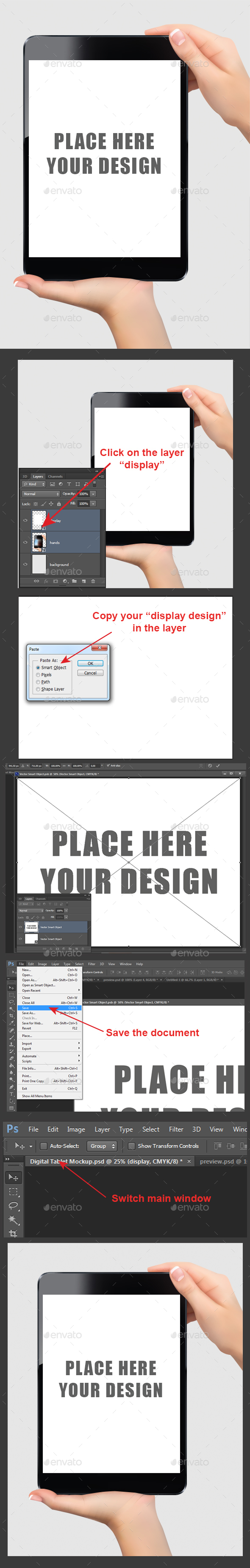 Digital Tablet Mockup - Mobile Displays