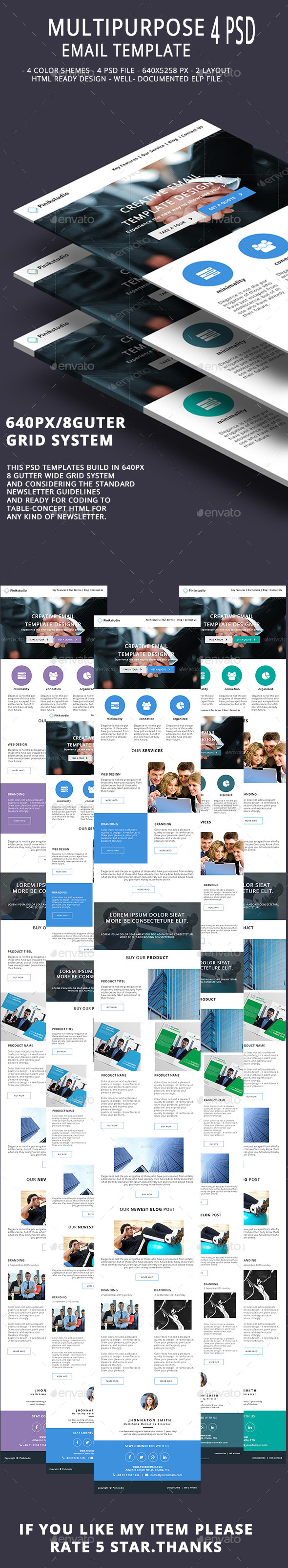 Multipurpose Email Template V5 - E-newsletters Web Elements