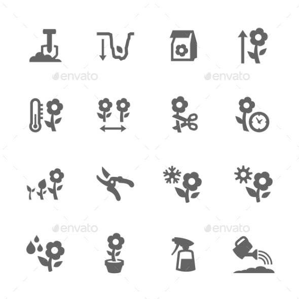 Flowers Growing Icons - Icons