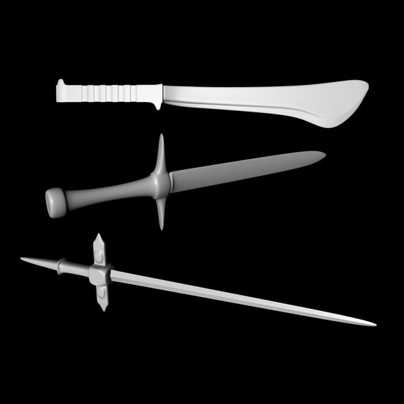 3d model swords - 3Docean 1297667
