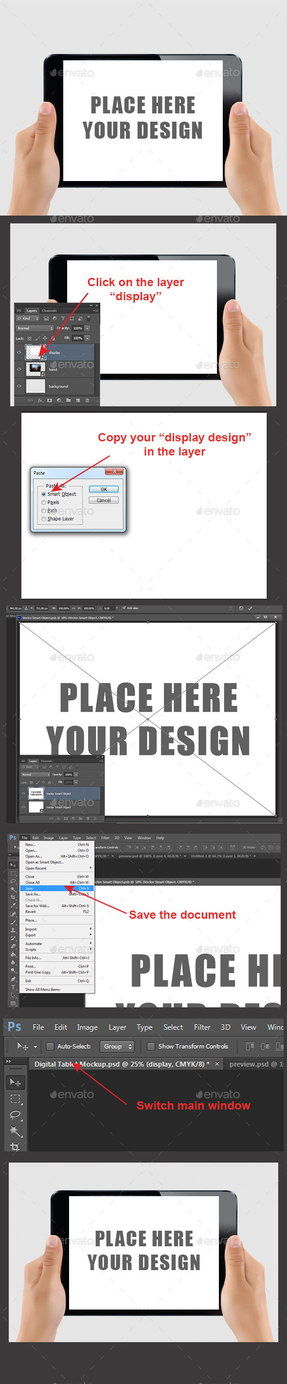Digital Tablet Mockup - Mobile Displays