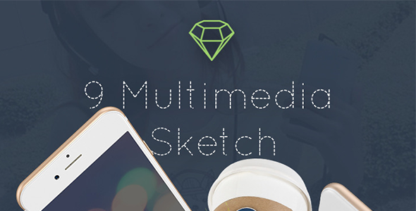 Multimedia App Sketch Mobile UI Kit
