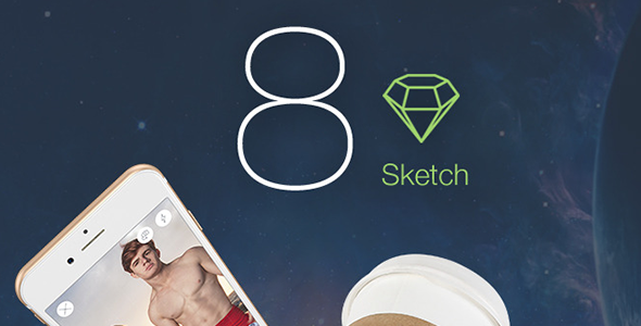 8 Color Sketch Mobile UI Kit