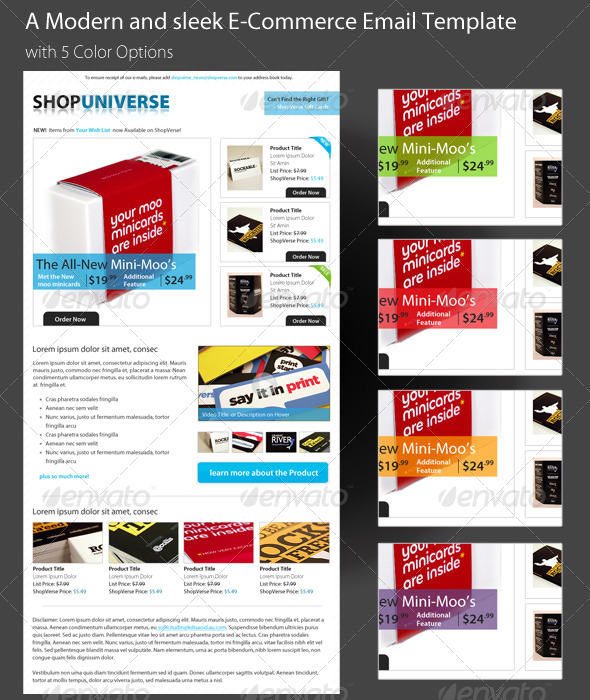 A Modern and sleek E-Commerce Email Template PSD