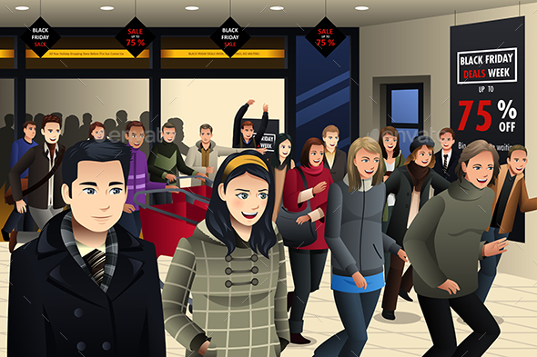 People Shopping on Black Friday - Commercial / Shopping Conceptual