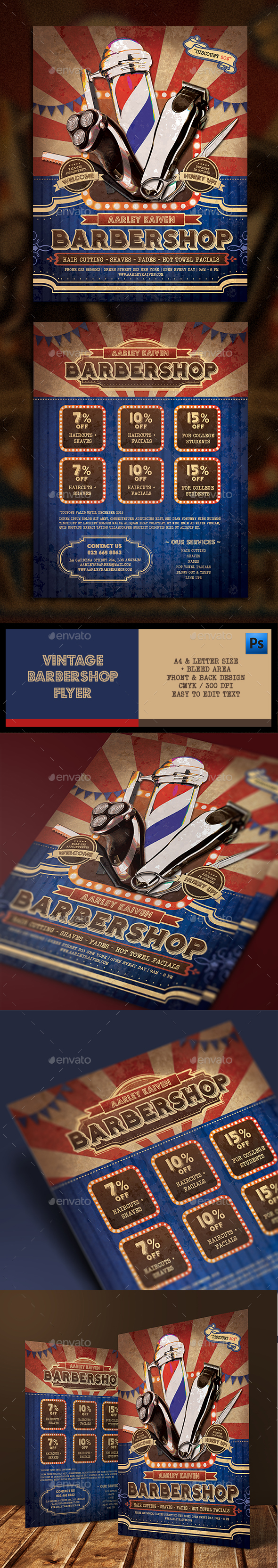 Vintage Barbershop Flyer - Corporate Flyers