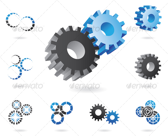 3d cogs - Technology Icons