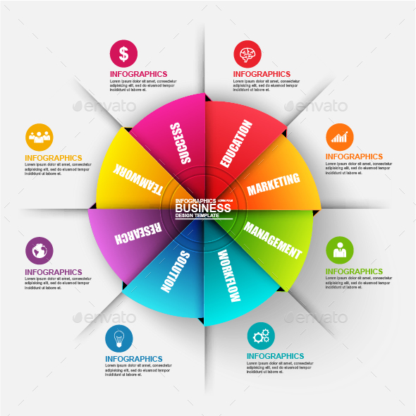 Abstract 3D Business Diagram Infographic - Infographics
