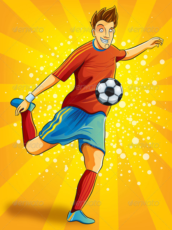Soccer Player Shooting a Ball - Sports/Activity Conceptual