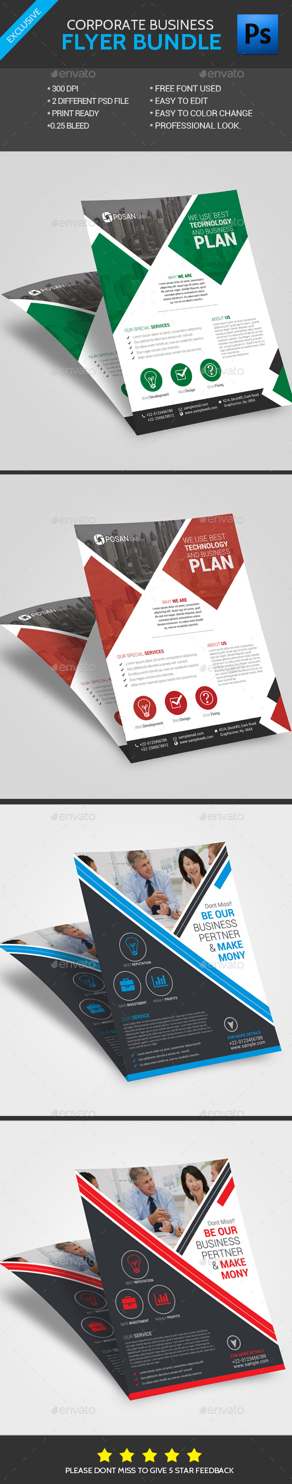 Corporate Business Flyer Bundle - Flyers Print Templates