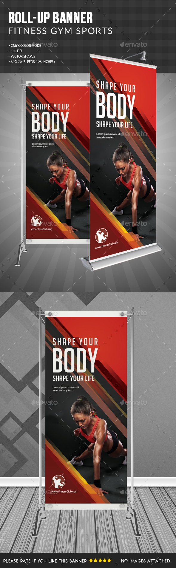 Fitness Rollup Banner - Signage Print Templates