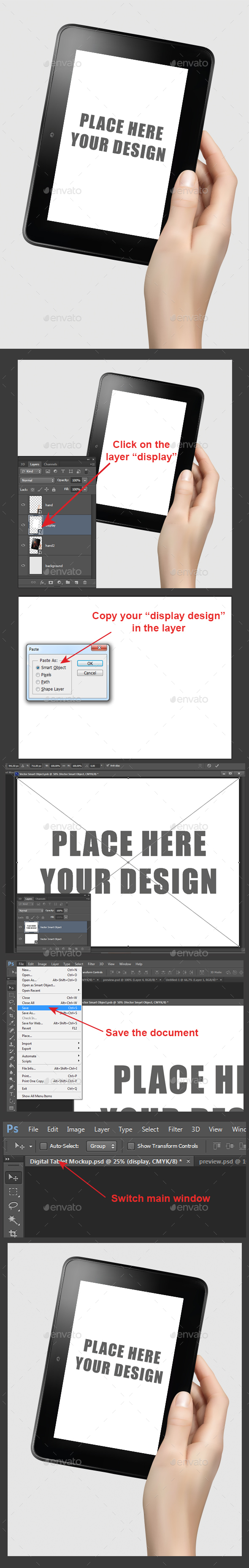 Digital Tablet Mockup - Mobile Displays