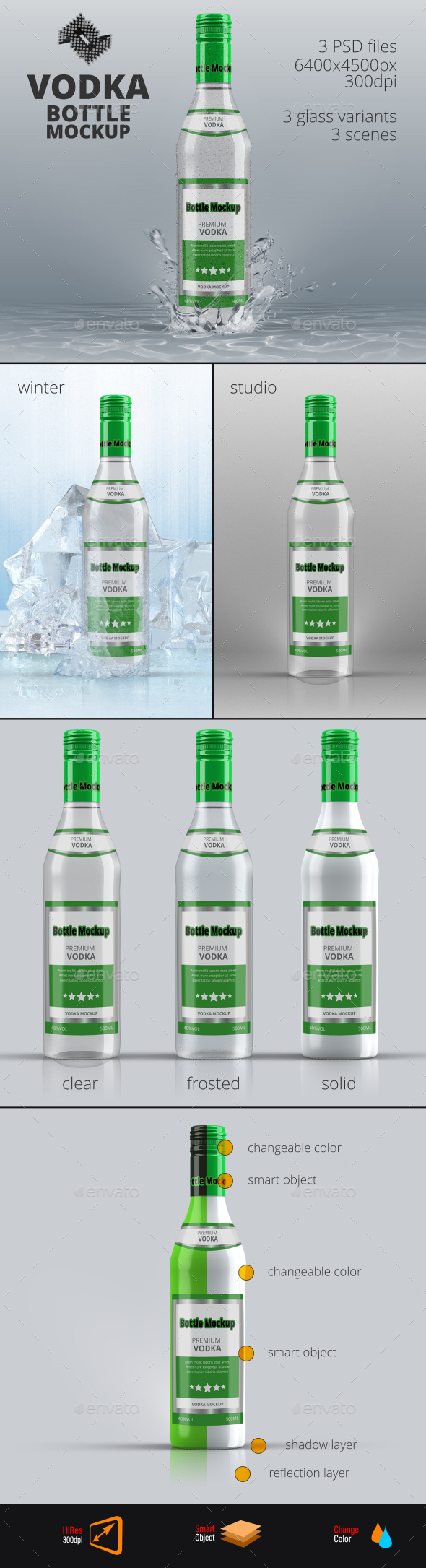 Download Vodka Bottle Mockup Vol 6 By Fusionhorn Graphicriver