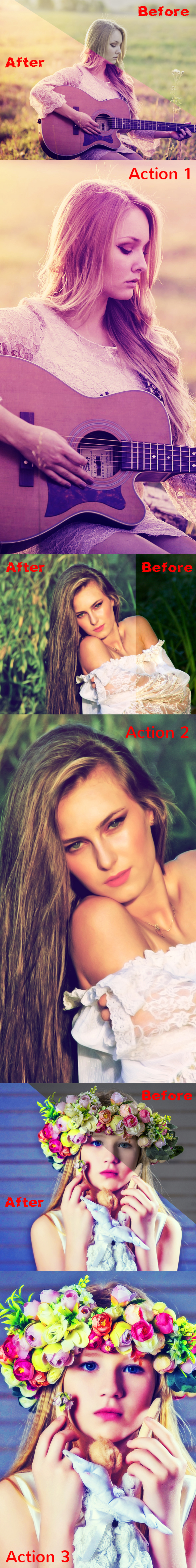 Purple Color - Actions Photoshop