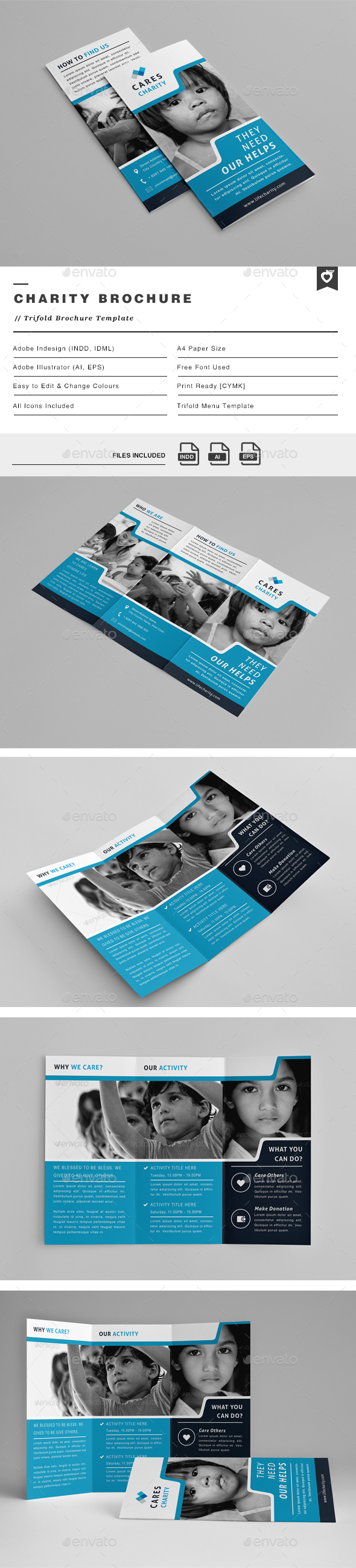 Charity Trifold Brochure - Informational Brochures