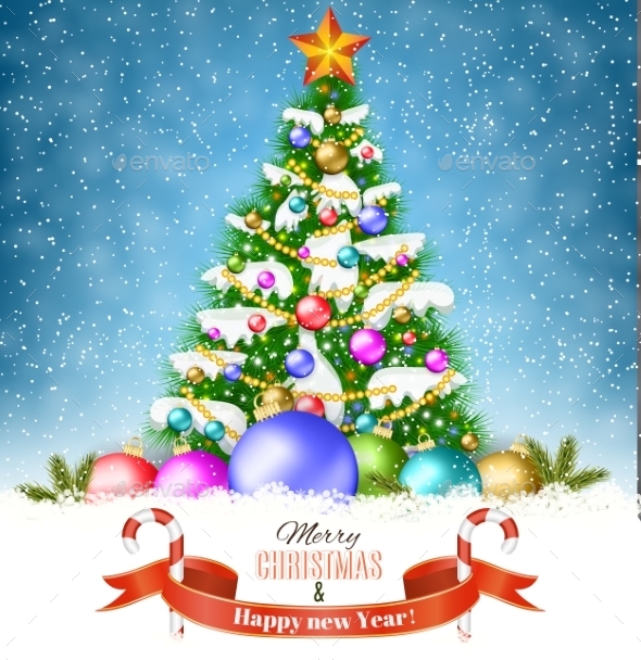 Winter Background with Presents - Christmas Seasons/Holidays