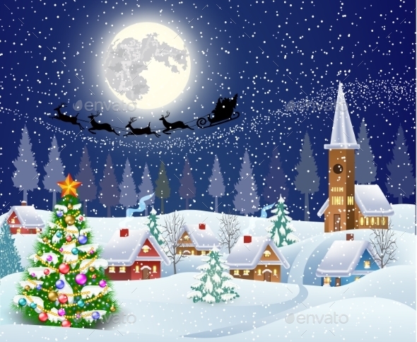 Snowy Village - Christmas Seasons/Holidays