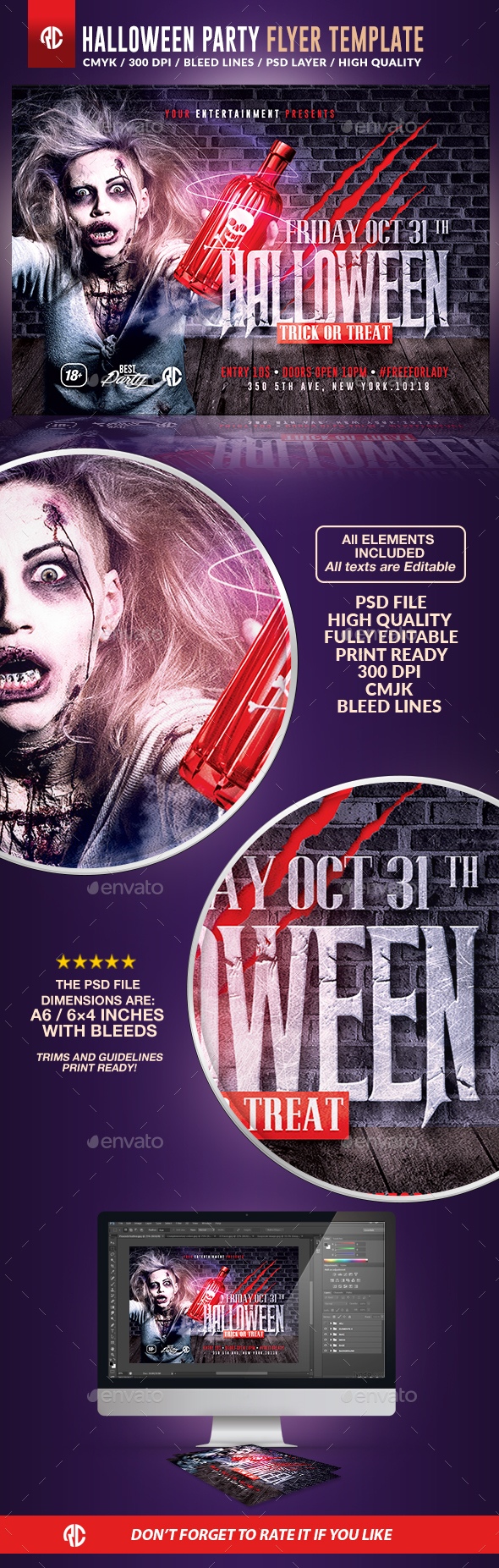 Halloween Night Party | Psd Flyer Template - Holidays Events