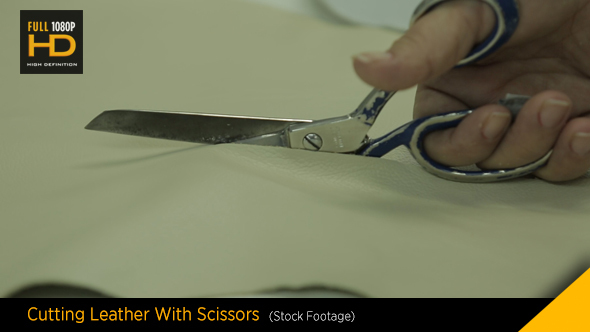Cutting Leather With Scissors