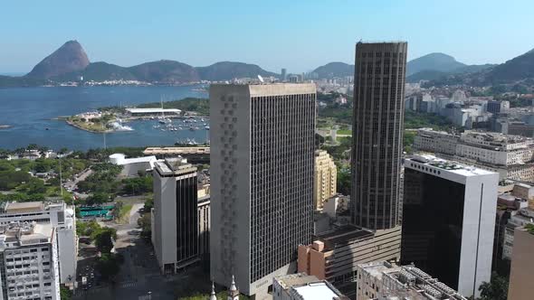 Buildings, Architecture, The Sugarloaf Mountain, Guanabara Bay Rio De Janeiro, Brazil, Aerial View alt