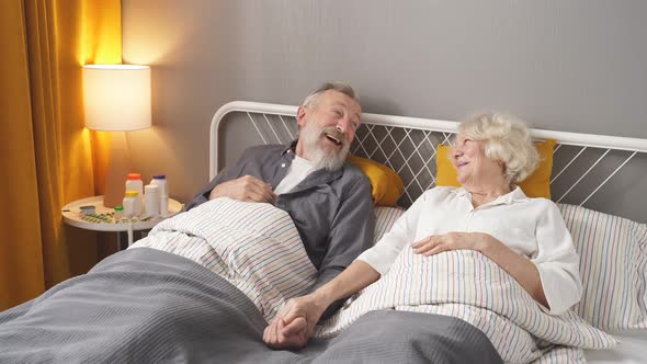 Positive Caucasian Elderly Couple Have Fun