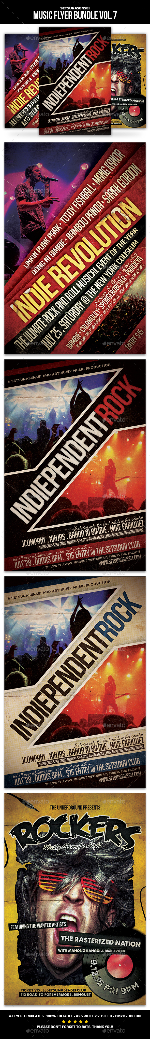 Music Flyer Bundle Vol. 7 - Concerts Events