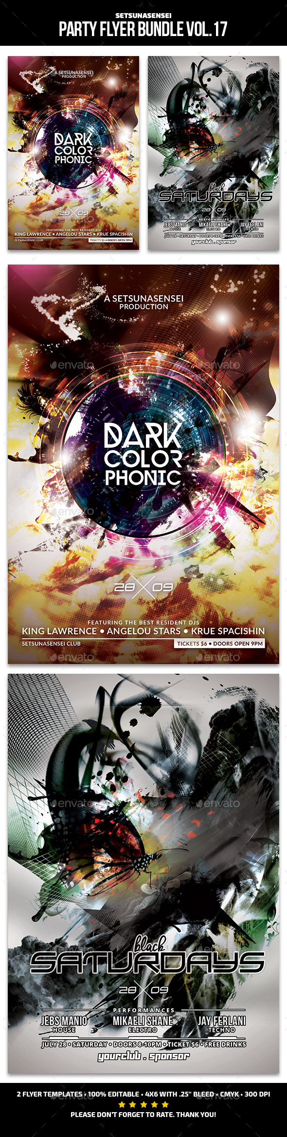 Party Flyer Bundle Vol. 17 - Clubs & Parties Events