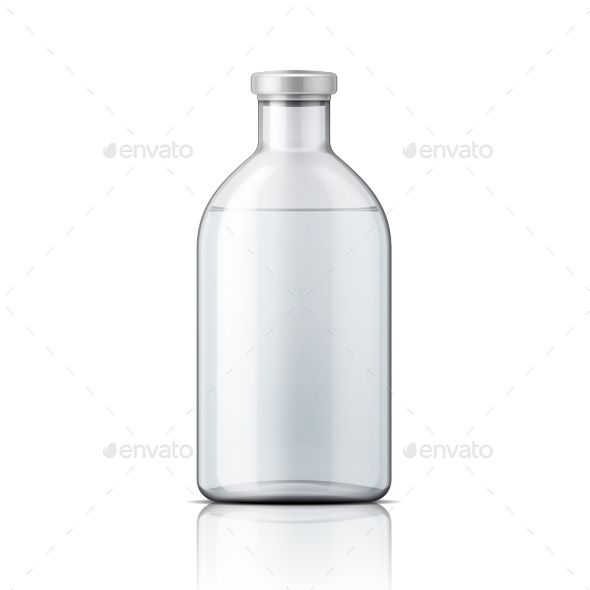 Glass Medical Bottle With Aluminium Cap. - Man-made Objects Objects